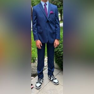 Talia Boys Skinny Navy Suit